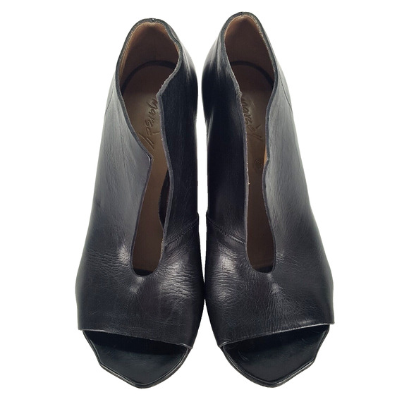 Marsèll Women's Trivellina Heeled Sandal 37, Smooth Black Leather Tapered Heel - Picture 8 of 13